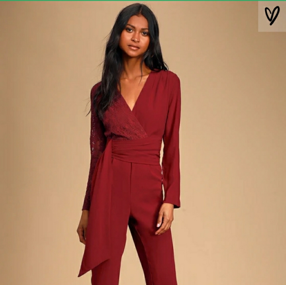 Lulu Burgundy Jumpsuit
